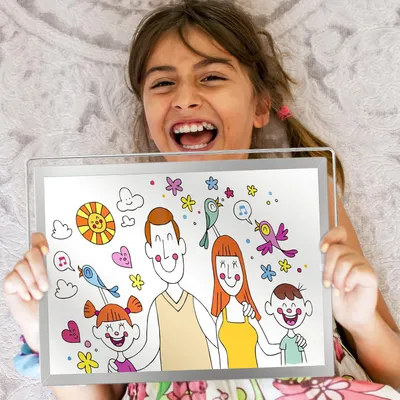 Produktbild von Doppelseitiges Mini-Whiteboard - Kinder und Studenten - 40 x 30 cm