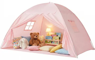 Productafbeelding van Bettentent - Draagbaar en opvouwbaar - Kindertent - Speelhuis - Groot formaat - Voor binnen - Geschikt voor meisjes/jongens - Speeltent