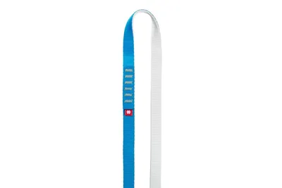O-Sling Eco-Pes 16 mm; 120 cm; 5-Pack von Ocun; blaue und graue Schlaufe für Kletterzwecke.