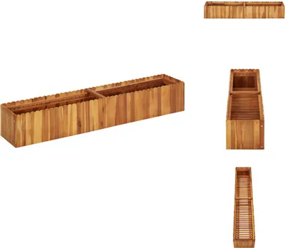 Immagine prodotto di vidaXL Letto da giardino rialzato 150 x 30 x 25 cm in legno massiccio di acacia - Vasi da fiori e fioriere