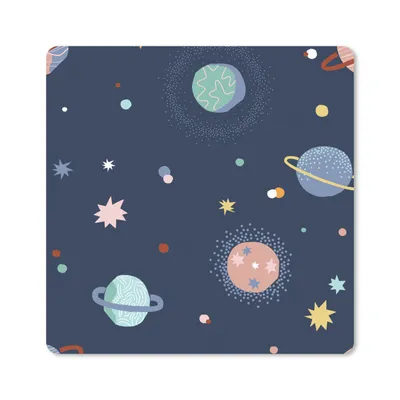 Produktbild von MuchoWow® Mauspad Mousepad Kind - Sterne - Weltraum 30x30 cm - Mousepads - Maus Mat - Pad - Mausunterlage - Gaming