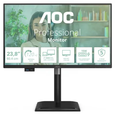 Image de AOC 24P4CV écran plat de PC 60,5 cm (23.8") 1920 x 1080 pixels Full HD LED Noir