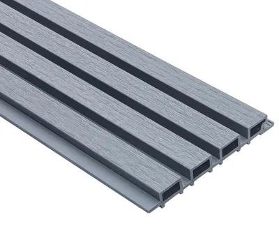 Produktbild von Home Deluxe - WPC Fassadenverkleidung DUVAR - Farbe: Hellgrau, Größe: 10 m² ca. 190 x 21,9 x 2,6 cm, inkl. Montagematerial I Fassadenpaneele Fassadenprofile Hausverkleidung