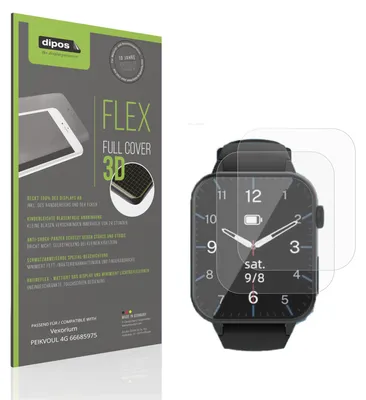 Produktbild von 2x Full Cover Schutzfolie matt für Vexorium PEIKVOUL 4G 66685975 Panzerfolie Anti-Shock