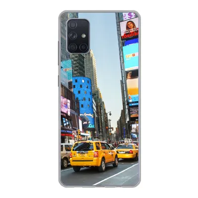 Produktbild von MuchoWow® Handyhülle Schutzhülle Hülle für Samsung Galaxy A71 New York - Taxi - Gelb Silikon Softcase Handy Hülle - Kartenbesitzer