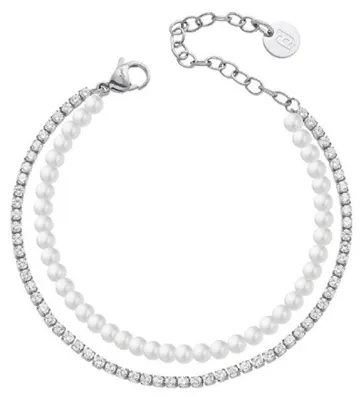 Image de Bracelet double avec perles synthétiques LJ3025