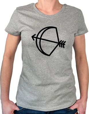 Produktbild von Huuraa Damen T-Shirt Schütze Sternzeichen Symbol XL Sport Grey Bio Baumwolle Fairtrade Damenshirt Geschenkidee