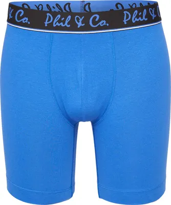 Produktbild von Phil & Co. Berlin Herren Retro Pants 3-Pack Jersey Long Boxer - black+blue - Größe L