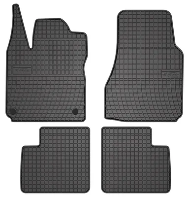 Immagine prodotto di Tappetini auto in gomma adatto per Renault Twingo II (2007-2014, hatchback) neri, set 4 pz, con fissaggi