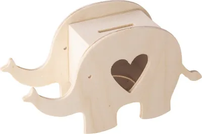Produktbild von Elefanten-Sparschwein aus Holz zum Anpassen