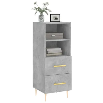 Obrázek produktu pro vidaXL Příborník betonový šedý 34,5x34x90 cm odvozený výrobek ze dřeva