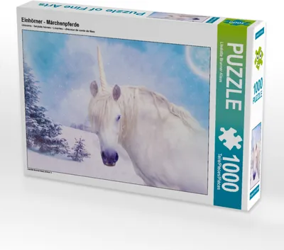 Produktbild von CALVENDO Puzzle Einhörner - Märchenpferde | 1000 Teile Lege-Größe 64x48cm Foto-Puzzle für glückliche Stunden