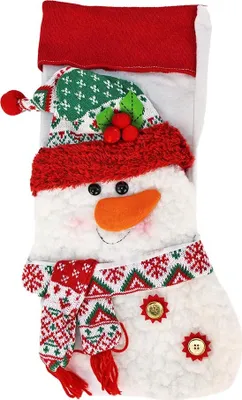Produktbild von Weihnachts Strumpf Schneemann - ca. 54 cm