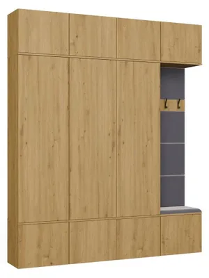 Zdjęcie produktu dla Garderoba HAGA IV/3Sz1W DĄB ARTISAN 3x Szafa + Wieszak