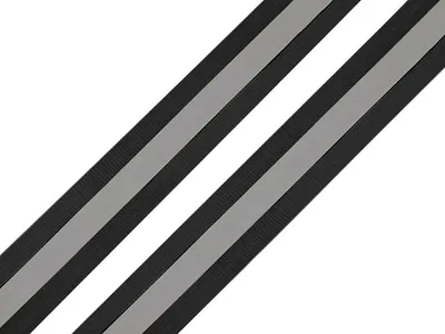 Produktbild von 5m Reflektorband Reflexband Reflexstreifen 25mm Gurtband reflektierend Farbwahl, Farbe:schwarz