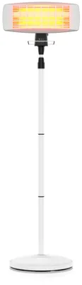 Immagine prodotto di Stufa radiante Brandson con supporto, stufa da patio a infrarossi, stufa da patio, 3 livelli di riscaldamento, 600, 1200 e 1800W, telecomando, supporto telescopico da 120 cm a 190 cm, montaggio a parete