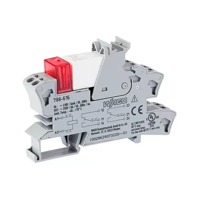 Image de Module relais WAGO ; tension nominale d'entrée 230 V CA ; 2 contacts inverseurs ; gris 788-616