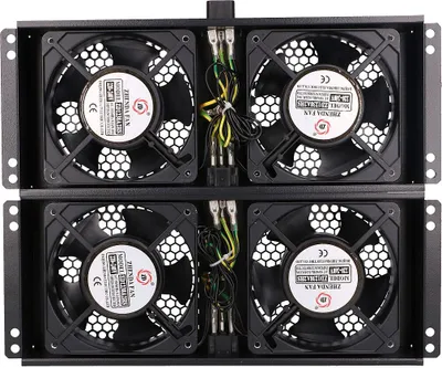 Produktbild von Extralink 4-fach Lüftereinheit für Netzwerkschrank Kühlventilator 19 Zoll mit 2 m EU-Kabel