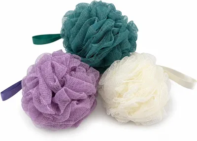 Produktbild von Loofah Schwamm weich, 12 x 12 cm, 3 Stück, für die Dusche