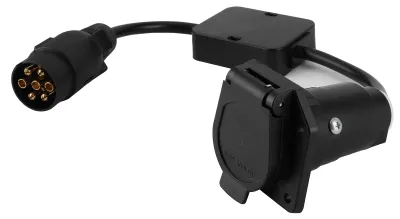 Zdjęcie produktu dla Adapter do konwersji kabla oświetlenia złącza przyczepy z europejskiego 7-pinowego na amerykański 7-pinowy wtyk