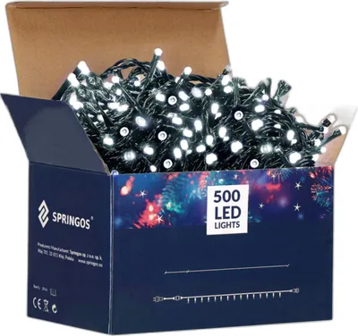 Zdjęcie produktu dla Lampki Choinkowe Led 500 Sztuk Białe Zimne 31 M