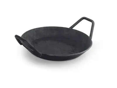 Produktbild von Bratpfanne / Servierpfanne, unbeschichtet, Ø 20-28 cm wählbar, mit Griffen : Schmiedeeiserne Pfanne mit zwei Seitengriffen, Variante: Schmiedeeiserne Pfanne, Ø 24 cm