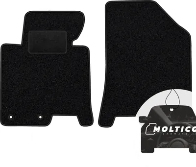 Immagine prodotto di moto-MOLTICO tappetini anteriori auto velours tappetini auto nero set tappetini 2 pezzi adatto per Hyundai i40 2011-2019