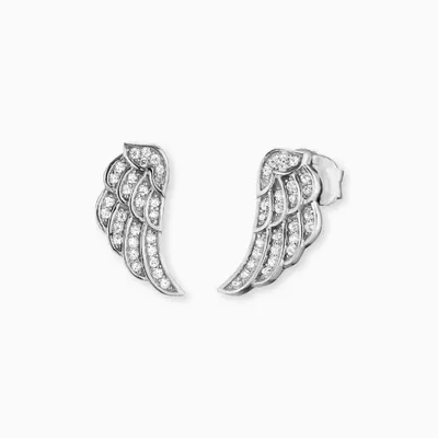 Produktbild von Engelsrufer Ohrstecker Damen ERE-LILWING-ZI-ST Flügel Silber