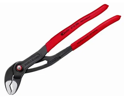 Produktbild von KNIPEX 87 21 300 SB Cobra® QuickSet Hightech-Wasserpumpenzange mit rutschhemmendem Kunststoff überzogen grau atramentiert 300 mm (SB-Karte/Blister)