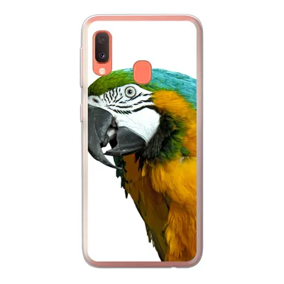 Produktbild von MuchoWow® Handyhülle Schutzhülle Hülle für Samsung Galaxy A20e Papagei - Vogel - Federn - Porträt Silikon Softcase Handy Hülle - Abdeckung