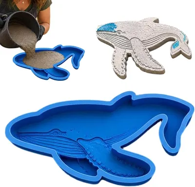 Image de Moules en silicone réutilisables pour créer des pavés décoratifs sur le thème de la mer, idéaux pour embellir les terrasses, les cours, les jardins, les allées et les trottoirs