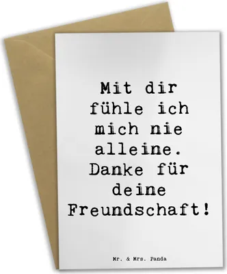 Produktbild von Mr. & Mrs. Panda Grußkarte Spruch Beste Freundin - Weiß - Geschenk, Zuneigung, Freundschaft, Leben, Dankbarkeit, vatertagskarte, weihnachtskarten, Danke sagen, babykarte