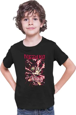 Produktbild von Kinder T-Shirt Demon Anime Slayer Kimetsu No Yaiba Nezuko Kamado 13, 3-4 Jahr - 104 / Schwarz