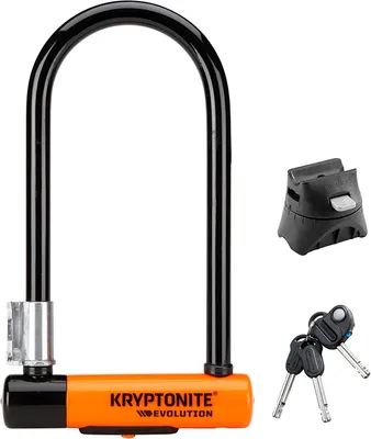 Produktbild von Kryptonite 2130 Evolution Standard Fahrradschloss, Orange, 10 x 22,9 cm, Schwarz/ orange