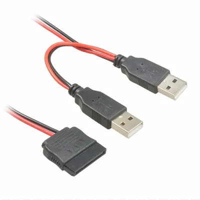 Produktbild von D59 USB Stecker zu USB SATA 15pin Stromkabel Adapter Festplatte Kabel für PC SSD