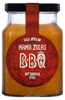 Zdjęcie produktu dla Mama Zula Wild African BBQ Sauce Hot Harissa Style im Glas 320ml