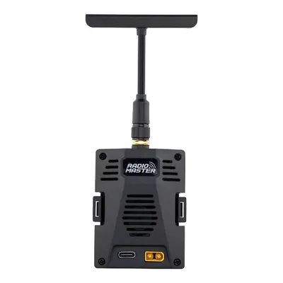 A black electronic module with an antenna, labeled 'RADIO MASTER'.