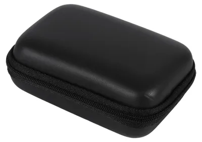 Image de Mini sac de rangement, trousse de rangement pour gadgets, étui de transport pour écouteurs, clé USB et câble de données – Modèle tendance (noir)