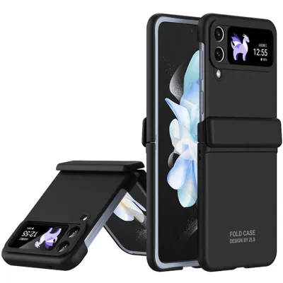 Obrázek produktu pro Pouzdro pro Samsung Galaxy Z Flip 4 5G Tvrdé PC pouzdro odolné proti poškrábání s ochranou pantu černé