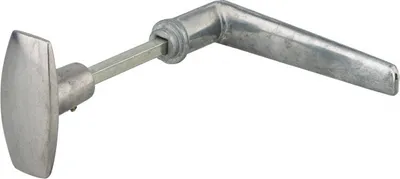 Image de Ensemble bouton/béquille pour porte, carré 6mm, 1 portée, zingué - THIRARD