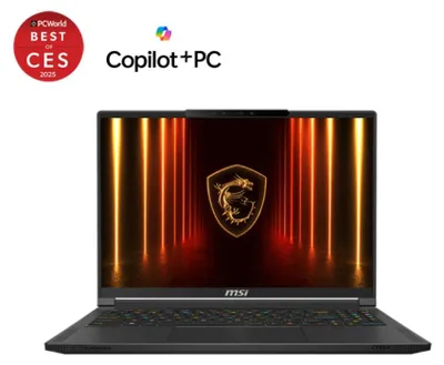 Produktbild von MSI Stealth A16 AI+ A3XWHG, NVIDIA GeForce RTX 5070 Ti 12GB GDDR7 992 AI TOPS, AMD Ryzen AI 9 HX 370 (12C, 24T, bis zu 5,1 GHz 24 MB L3), 16" 16:10 QHD+ (2560x1600) OLED, 240 Hz, 1 ms, 32 GB DDR5 LPDDR5x-7500, 2 TB PCIe Gen4x4 SSD, Wi-Fi 7, Windows 11 Home