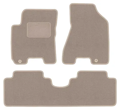 Zdjęcie produktu dla Dywaniki samochodowe welurowe LUX do: Kia Sportage II (2004-2010, SUV) beżowe, z mocowaniami – wariant W0287
