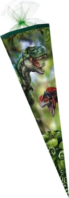 Produktbild von Nestler Schultüte Coppenrath T-Rex World eckig mit Tüllverschluss 85cm
