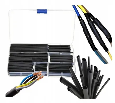 Produktbild von Schrumpfschlauch Set 140 Teile Schrumpfschläuche Sortiment Kabel Isolierung mit Organizer