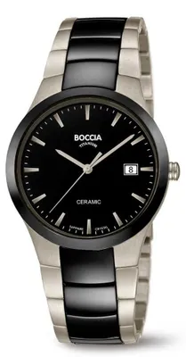 Produktbild von Boccia Herren Armbanduhr 3639-01 Ceramic schwarz Titan