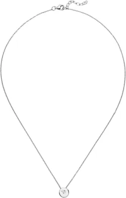 Produktbild von Halskette Collier Kette mit Anhänger aus 925 Silber mit Zirkonia weiß 45cm Damen