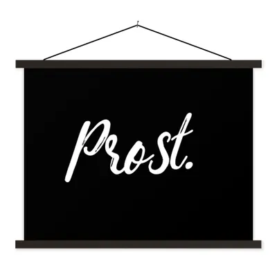 Produktbild von MuchoWow® Textilposter Zitate - Sprichwörter - Trinken 150x113 cm mit schwarzem Rahmen - Wohnzimmer