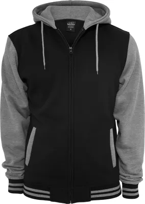 Immagine prodotto di Urban Classics - Felpa con cappuccio e zip 2-TONE nero/grigio - L