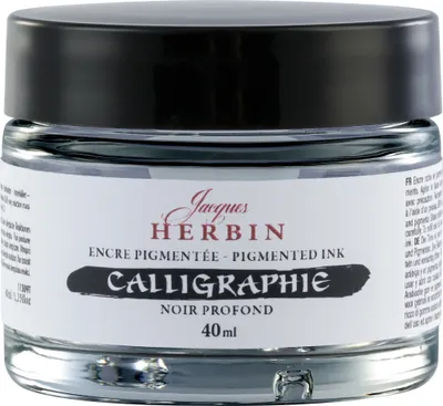Produktbild von Jacques Herbin 3x Pigmentierte Kalligrafietine 40ml - Schwarz 11309T