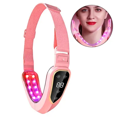 Produktbild von Gesichtsmassagegerät,Gesichtsmassagegerät gegen Falten,LED-Lichttherapie,12 Intensitätsstufen,5 Lichtquellen,Faltbar